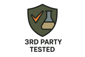 3rd party tested icon with brand colors