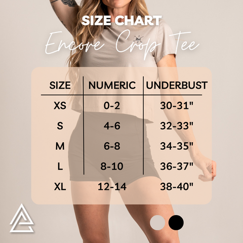 WOMEN'S | ENCORE CROP TEE : BLACK