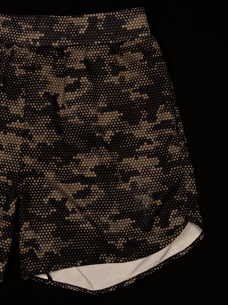 MEN'S | STEALTH SHORT : BLACK + OLIVE HEXAGON
