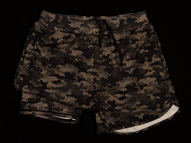 MEN'S | STEALTH SHORT : BLACK + OLIVE HEXAGON