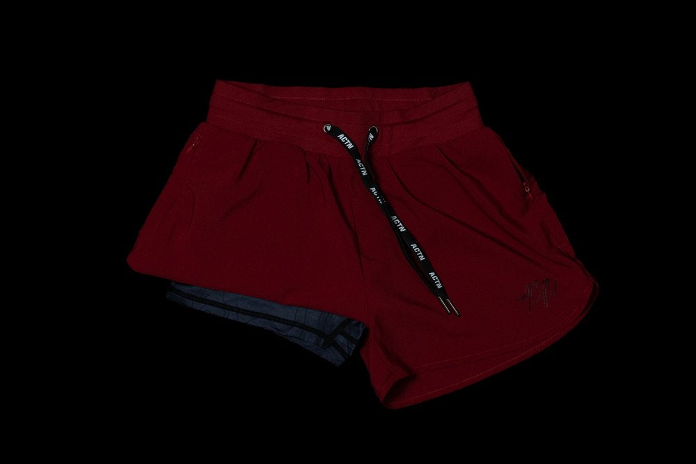 WOMEN'S | HYBRID SHORT : VADER RED