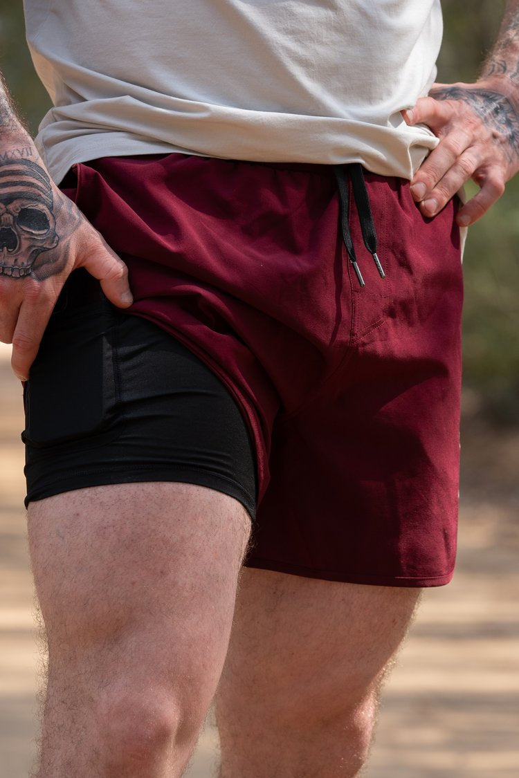 MEN'S | STEALTH SHORT : MAROON