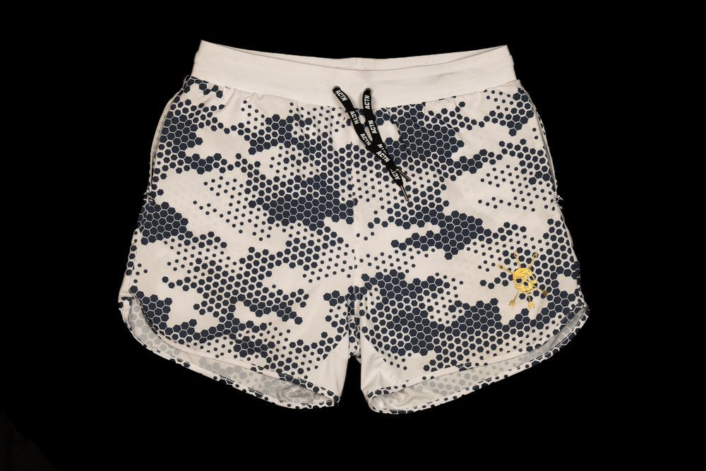MEN'S | STEALTH SHORT : WHITE+BLUE HEXAGON