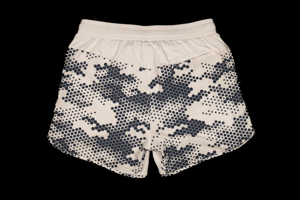 MEN'S | STEALTH SHORT : WHITE+BLUE HEXAGON