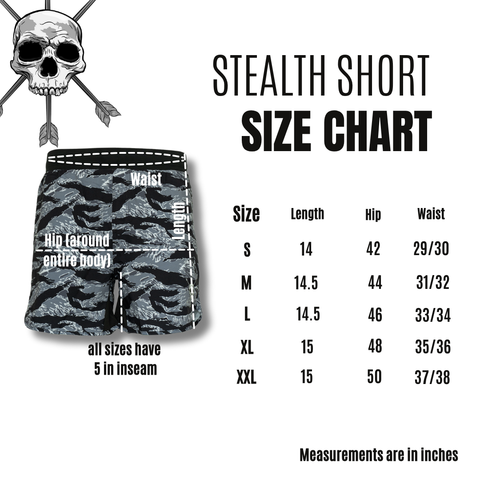 MEN'S | STEALTH SHORT : BLACK TIGER STRIPE