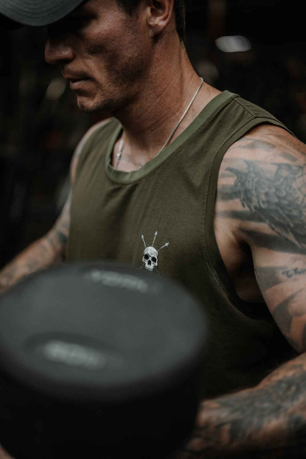 MEN'S | RAPID PERFORMANCE TANK : MILITARY OLIVE - FINAL SALE
