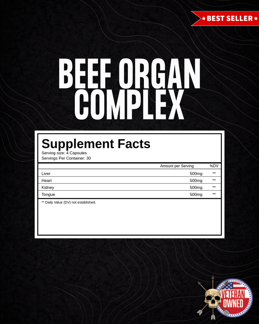 Supplement facts panel for BEEF ORGAN COMPLEX