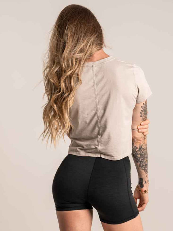 WOMEN'S | ENCORE CROP TEE : BONE