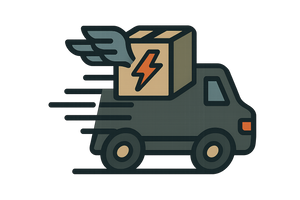 fast shipping icon with brand colors