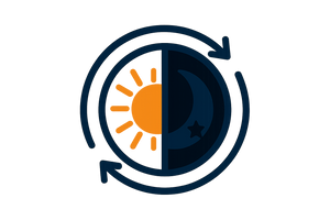 Optimize Your Entire Day-Night Cycle Icon - Brand Colors