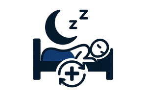 Quality Sleep for Better Recovery Icon - Brand Colors