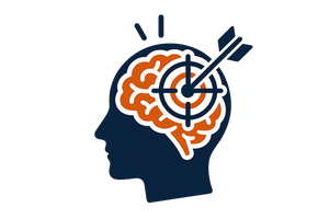 Sharper Focus and Cognitive Function Icon - Brand Colors
