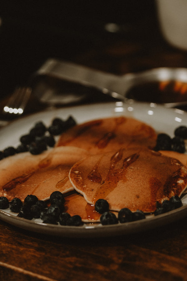 Blueberry Protein Pancakes