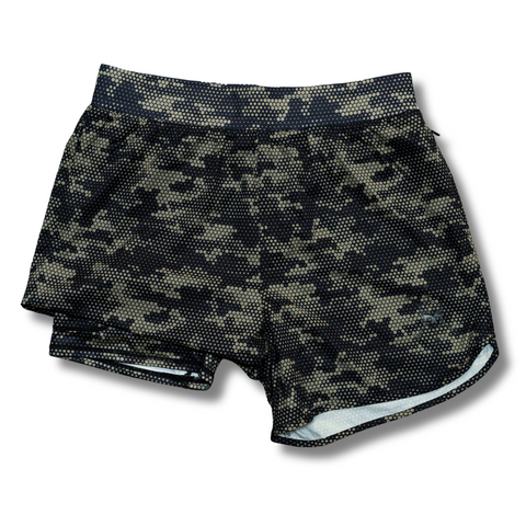 MEN'S | STEALTH SHORT : BLACK + OLIVE HEXAGON- FINAL SALE