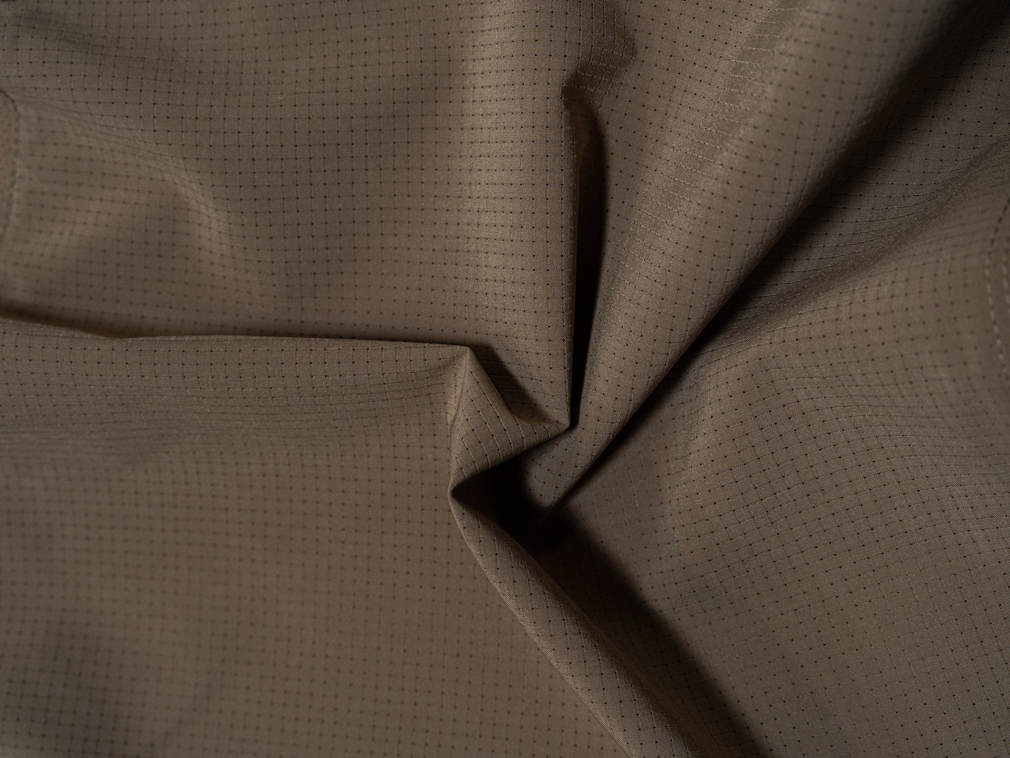 Grid ripstop face fabric up close