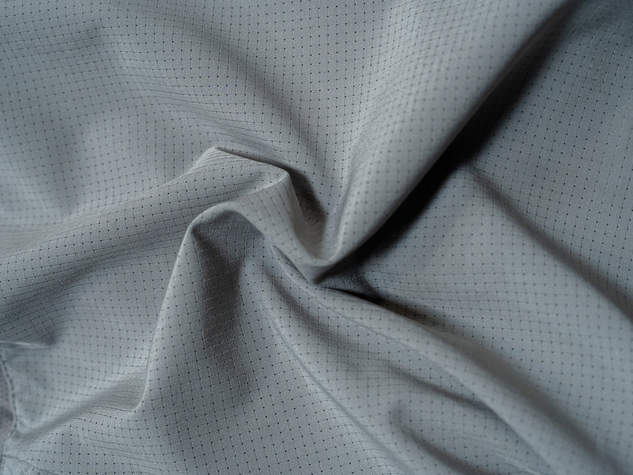 Grid ripstop face fabric up close