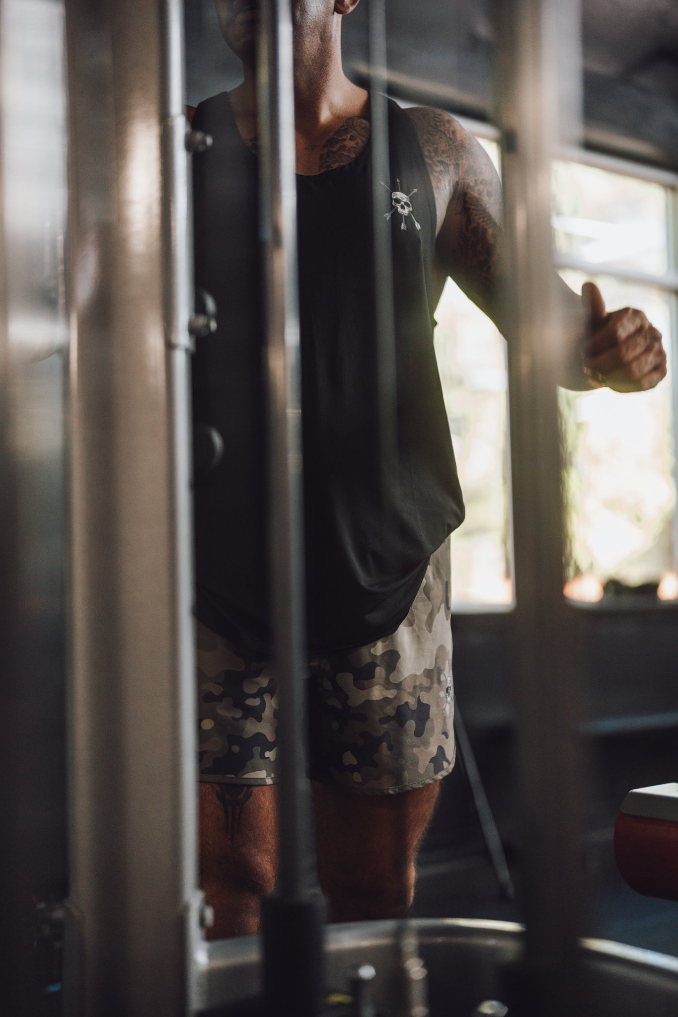 Hybrid Short in the gym