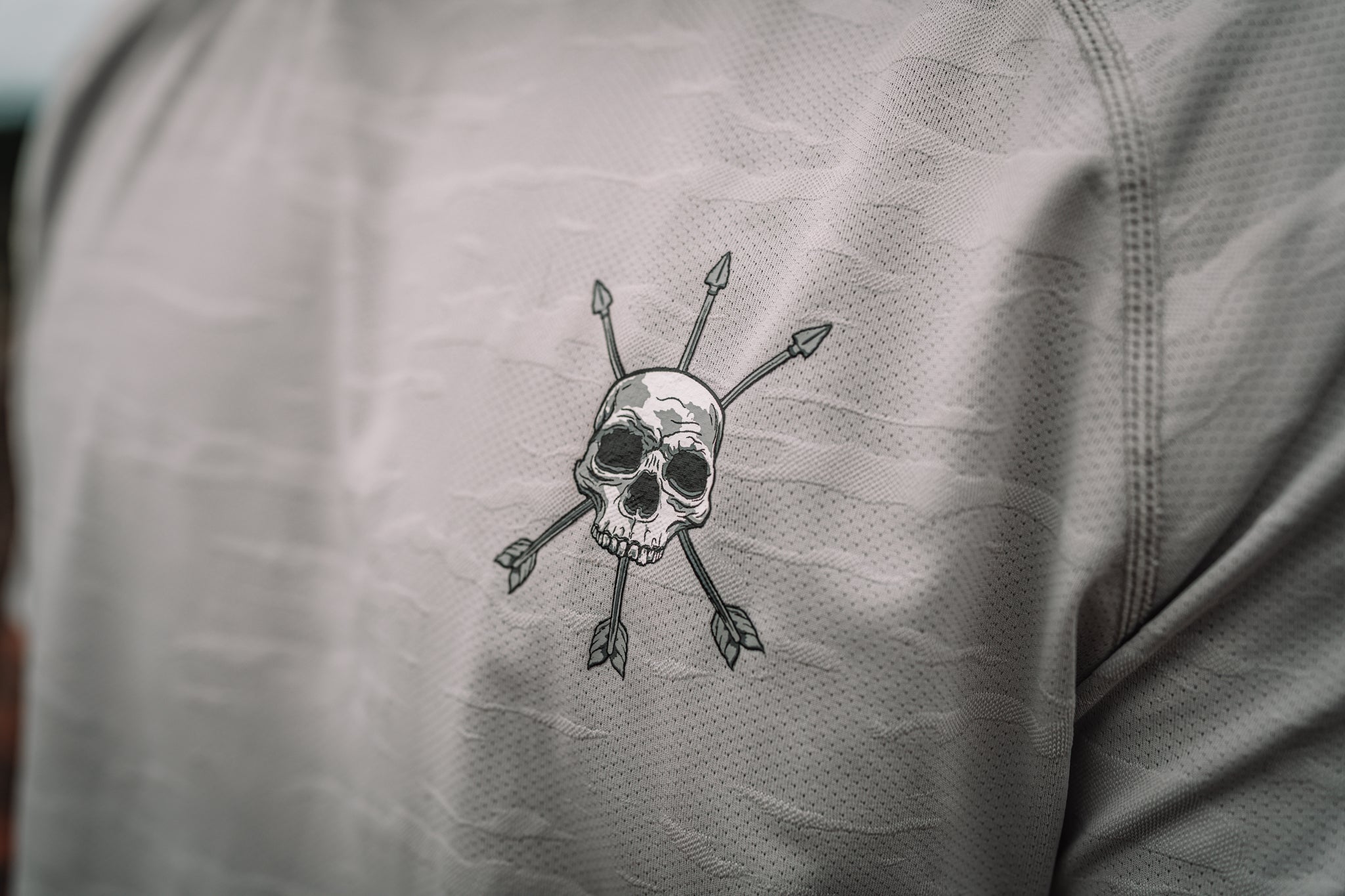 The mark up close on the Drift Tee