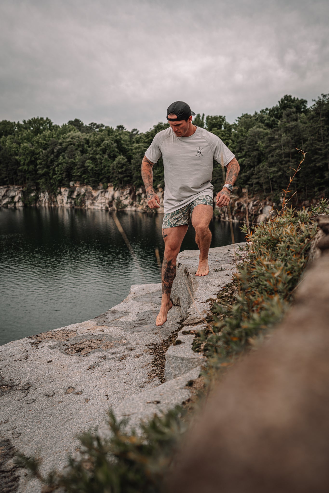 Out at the quarry in the Drift Tee