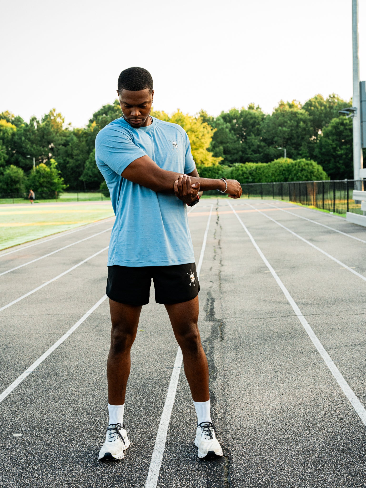 On the track in the Drift Tee
