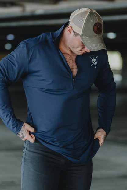MEN'S | QUARTER-ZIP : DEEP SEA BLUE