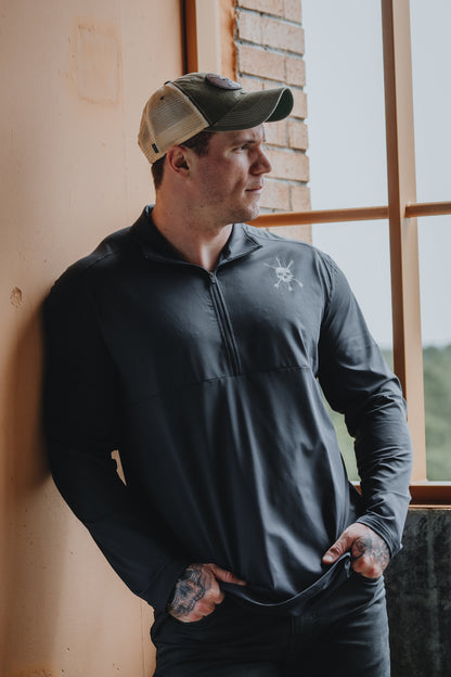 MEN'S | QUARTER-ZIP : STEEL BLUE