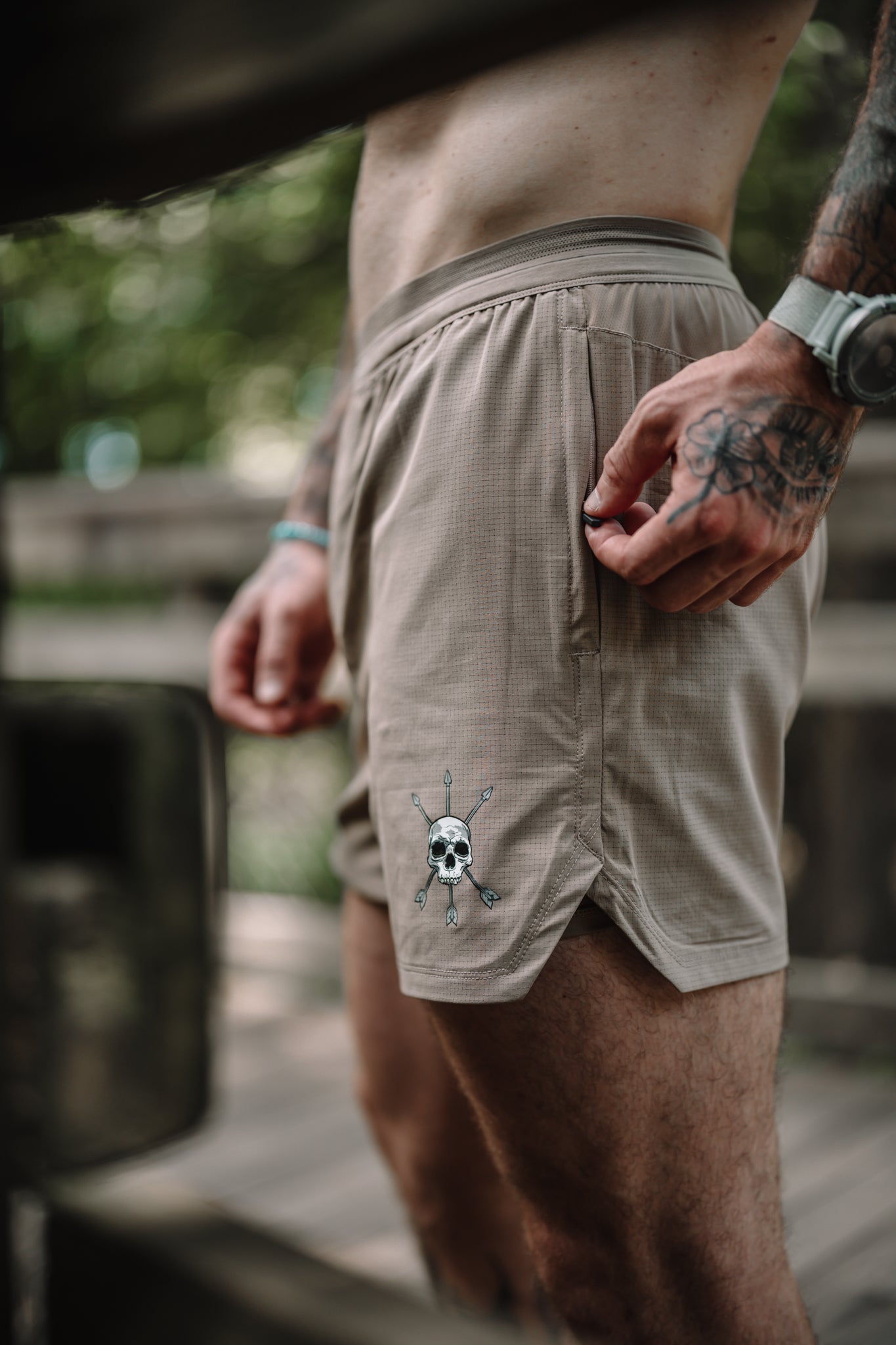 Side on, hand at the zip pocket