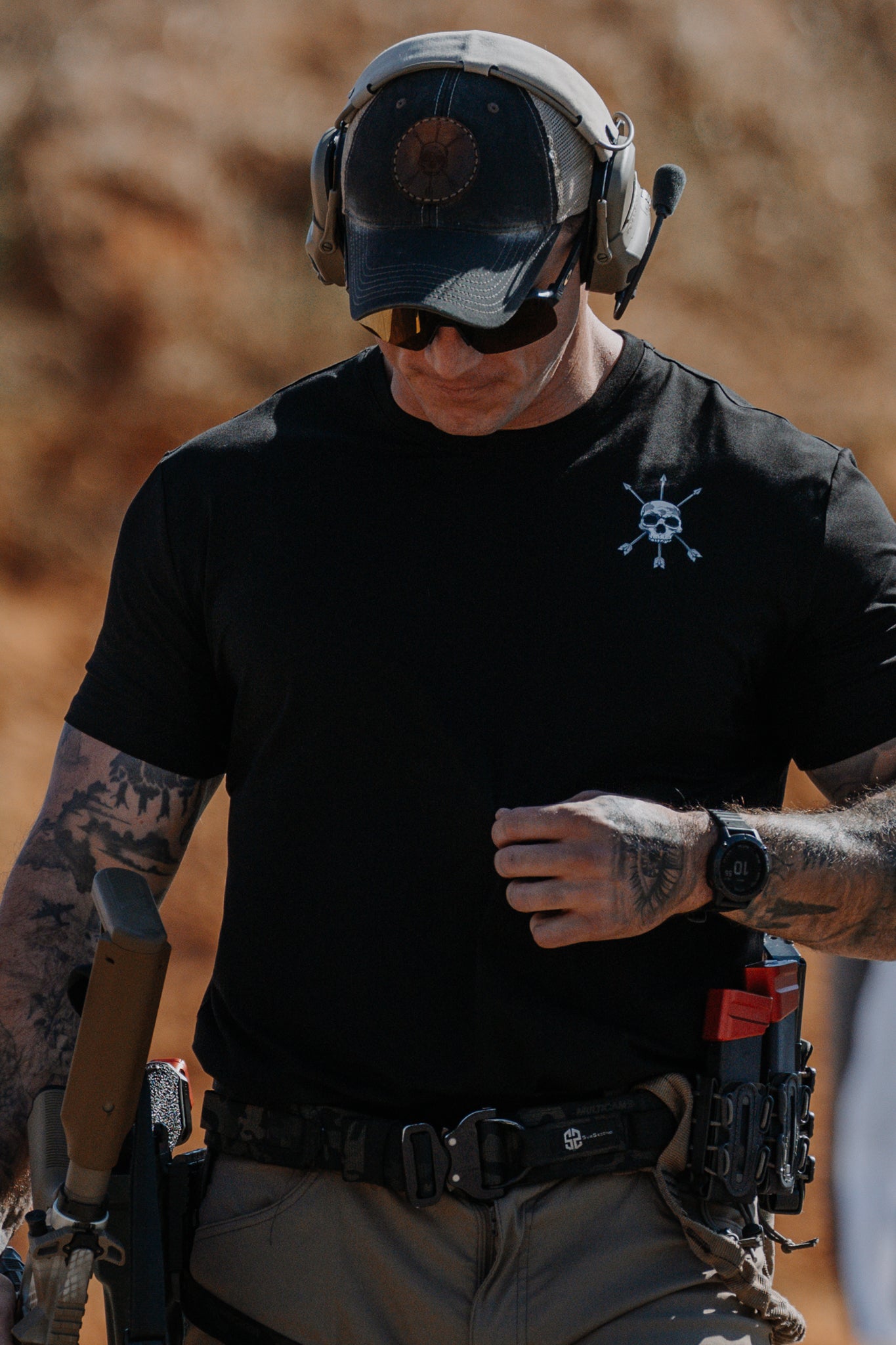 The mark on the Raider Tee after a working day