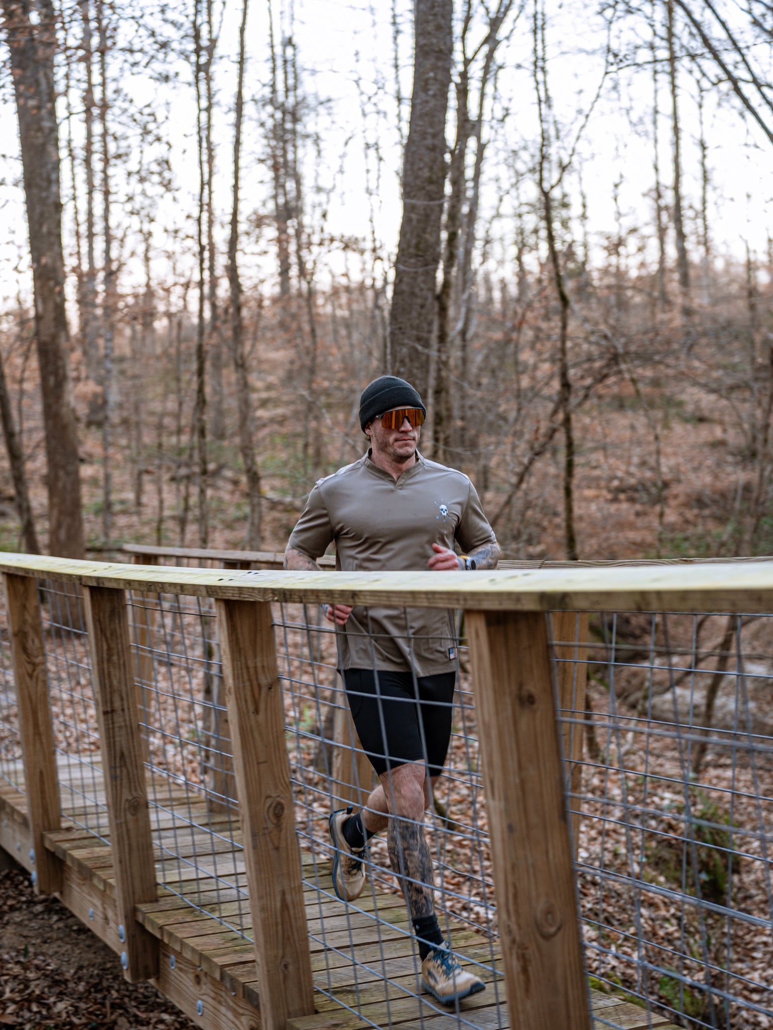 Crossing the bridge in the Ultra X Tee