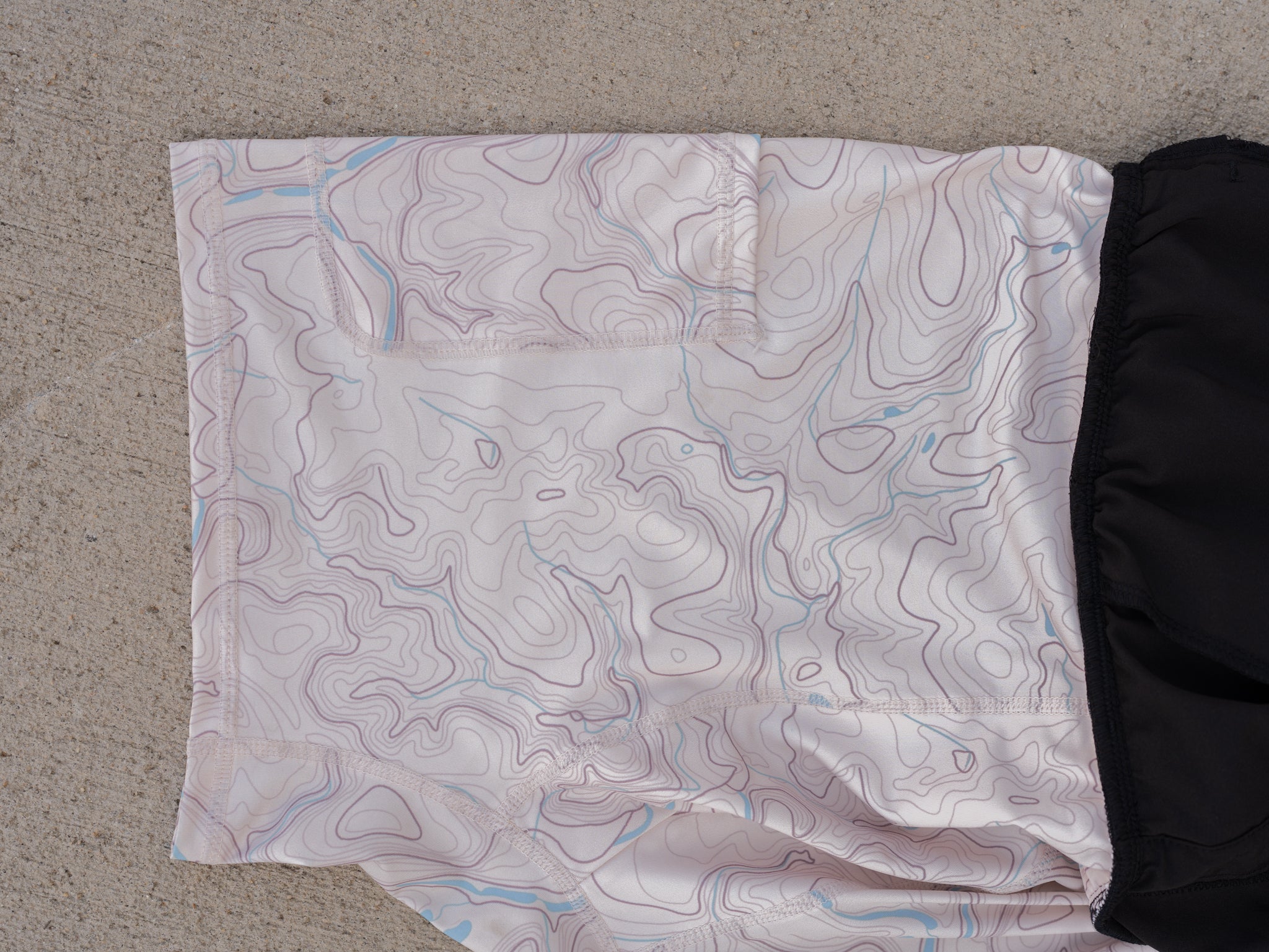 Land Nav contour print on the liner