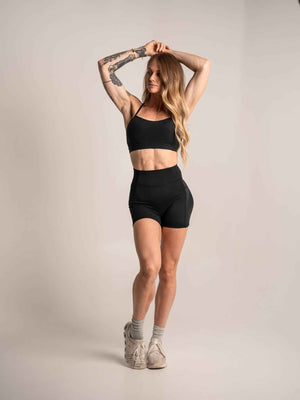WOMEN'S | DEBUT SPORTS BRA : BLACK - Alpha Country Training + Nutrition
