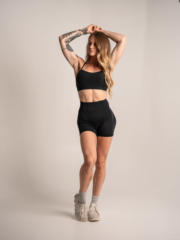 WOMEN'S | DEBUT SPORTS BRA : BLACK