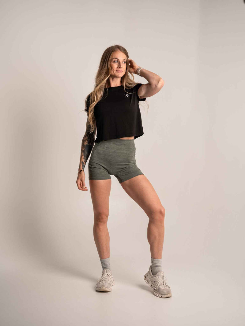 ENCORE CROP TEE BLACK