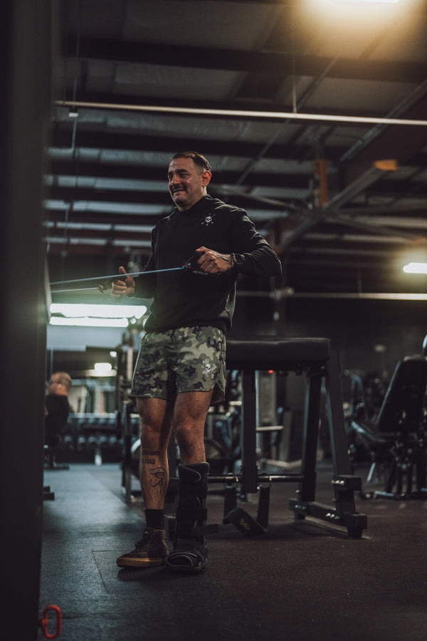 MEN'S | HYBRID SHORT : EVERGREEN CAMO