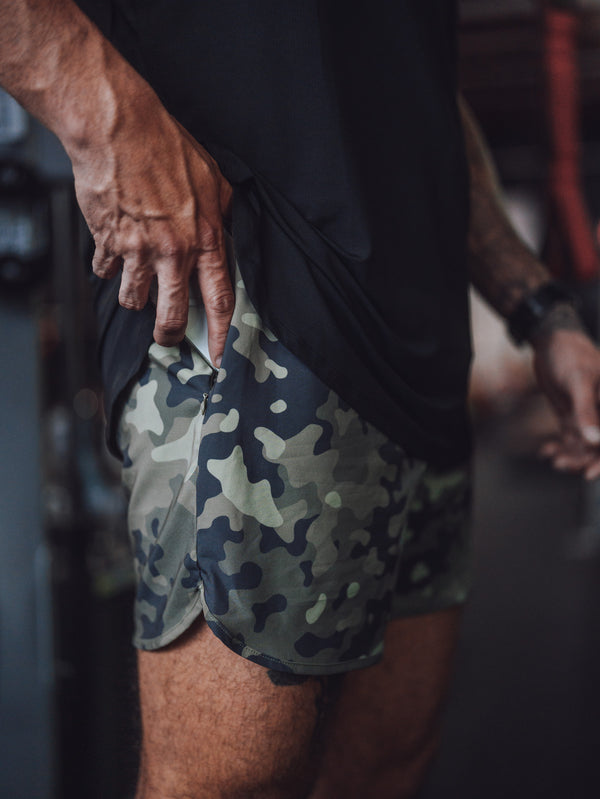 MEN'S | HYBRID SHORT : EVERGREEN CAMO