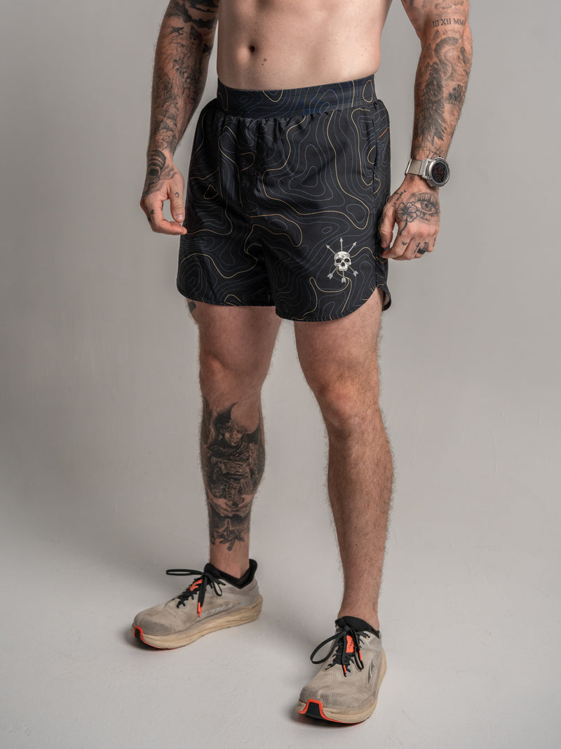 MEN'S | HYBRID SHORT : MIDNIGHT TOPO
