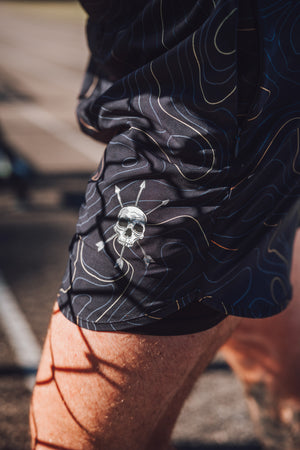MEN'S | HYBRID SHORT : MIDNIGHT TOPO