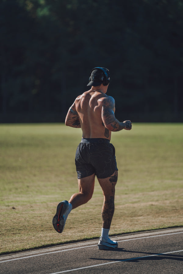 MEN'S | HYBRID SHORT : MIDNIGHT TOPO