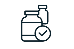 Simplify Your Supplement Routine Icon - Brand Colors