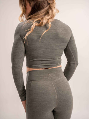 WOMEN'S | DEBUT CROP LONG SLEEVE : IVY