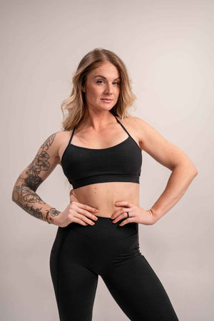 WOMEN'S | DEBUT SPORTS BRA : BLACK