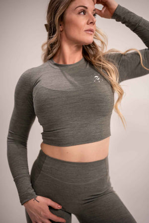 WOMEN'S | DEBUT CROP LONG SLEEVE : IVY